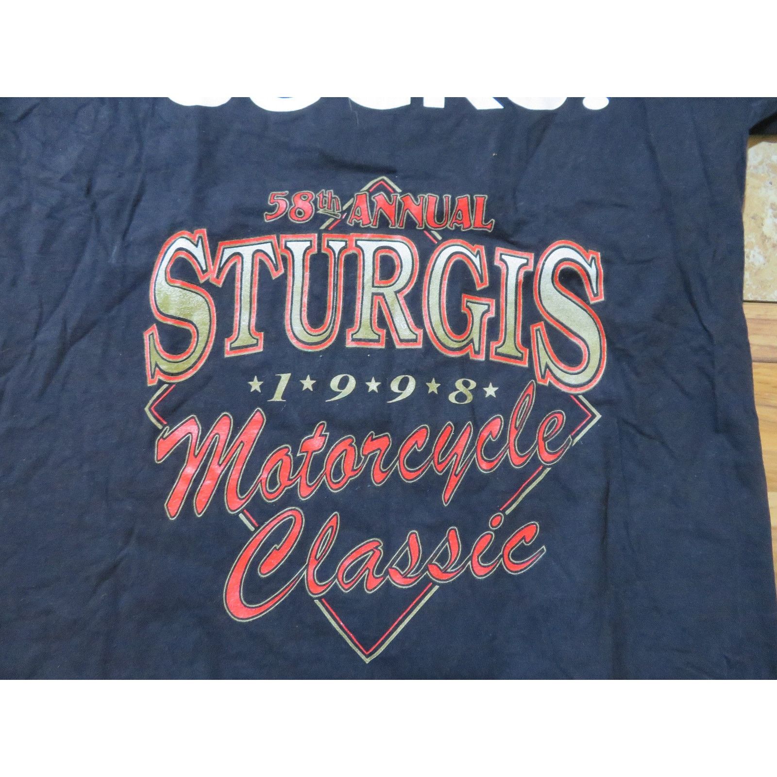 Other 90s Sturgis Rally Crashing Sucks Frontier Bar Black Sz XL Size US L / EU 52-54 / 3 - 3 Thumbnail