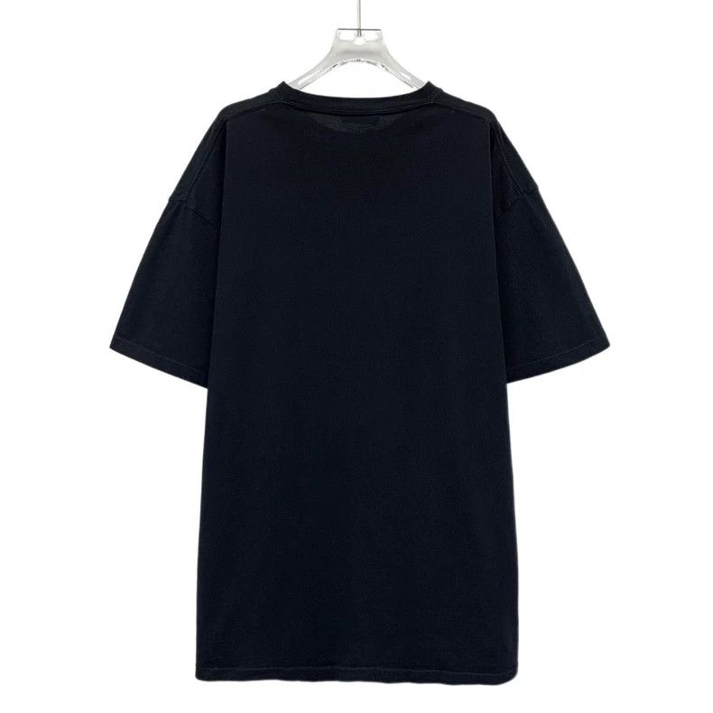 Balenciaga Balenciaga Black logo monogrammed cotton short sleeve T-sh Size US M / EU 48-50 / 2 - 2 Thumbnail