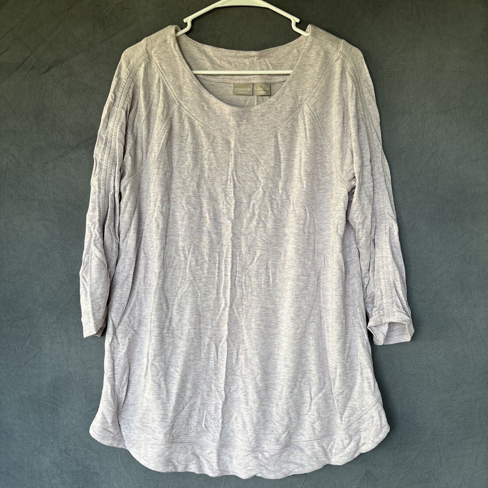 Chicos Chico's by Zenergy Blouse Women's 2 Light Purple Long Sleeve Size XL / US 12-14 / IT 48-50 - 1 Thumbnail
