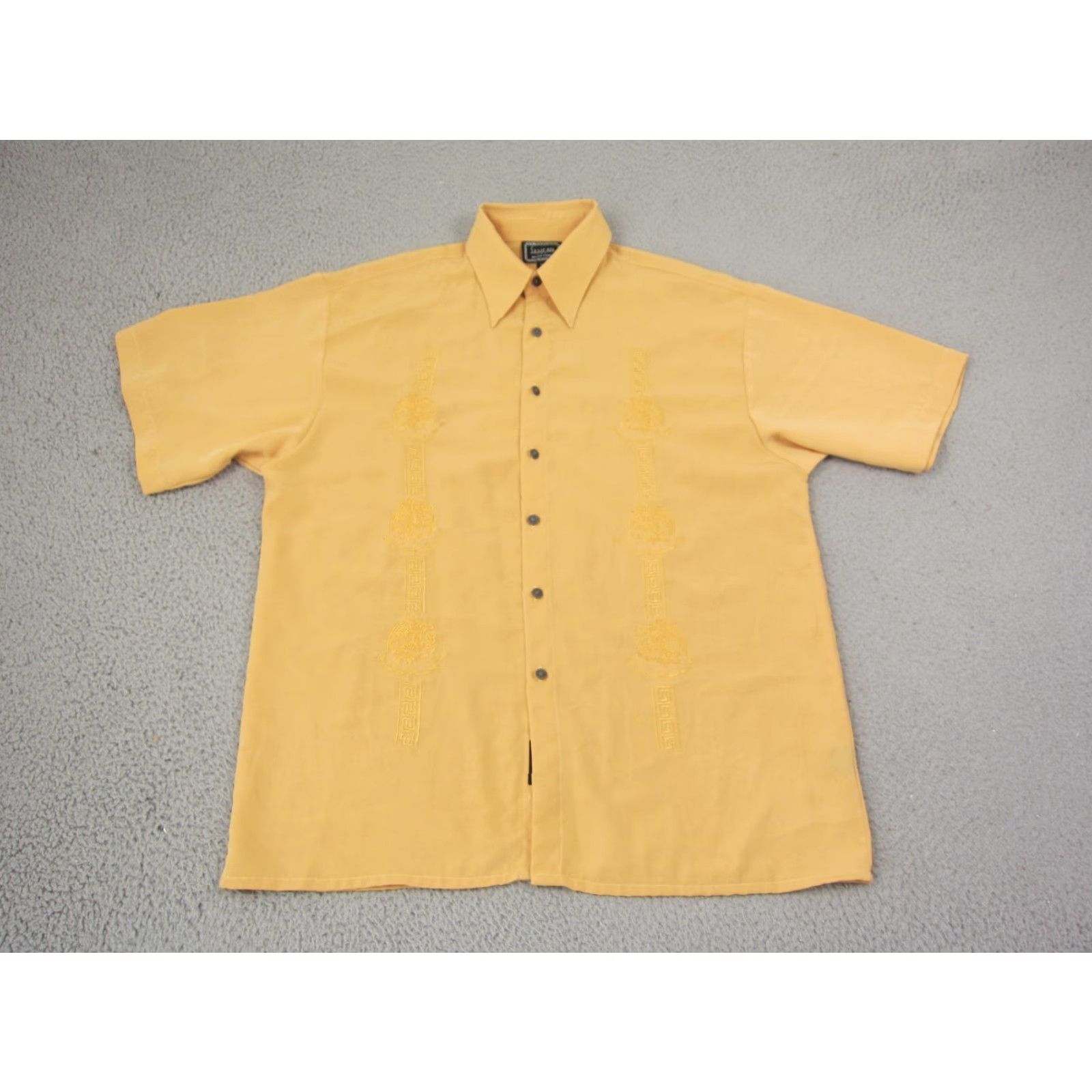 Vintage VINTAGE Saxifon Shirt Mens Adult M Yellow Embroidered Western 90s Button-Up Collared Short Sleeve Size US M / EU 48-50 / 2 - 2 Thumbnail