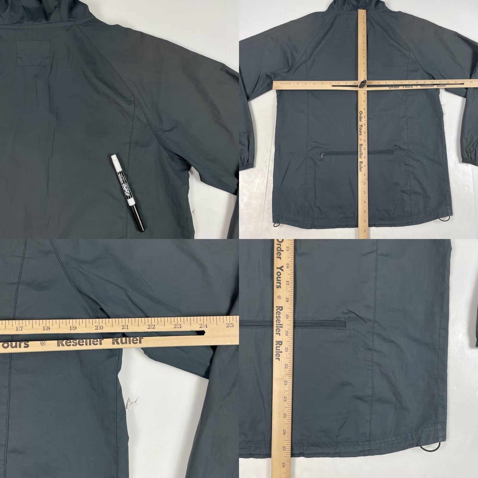 Asics Asics Jacket Mens Small Gray Hooded Running Ultralight Water Resistant Windbreaker Performance Outdoor Spring Fall Winter Size US S / EU 44-46 / 1 - 9 Thumbnail