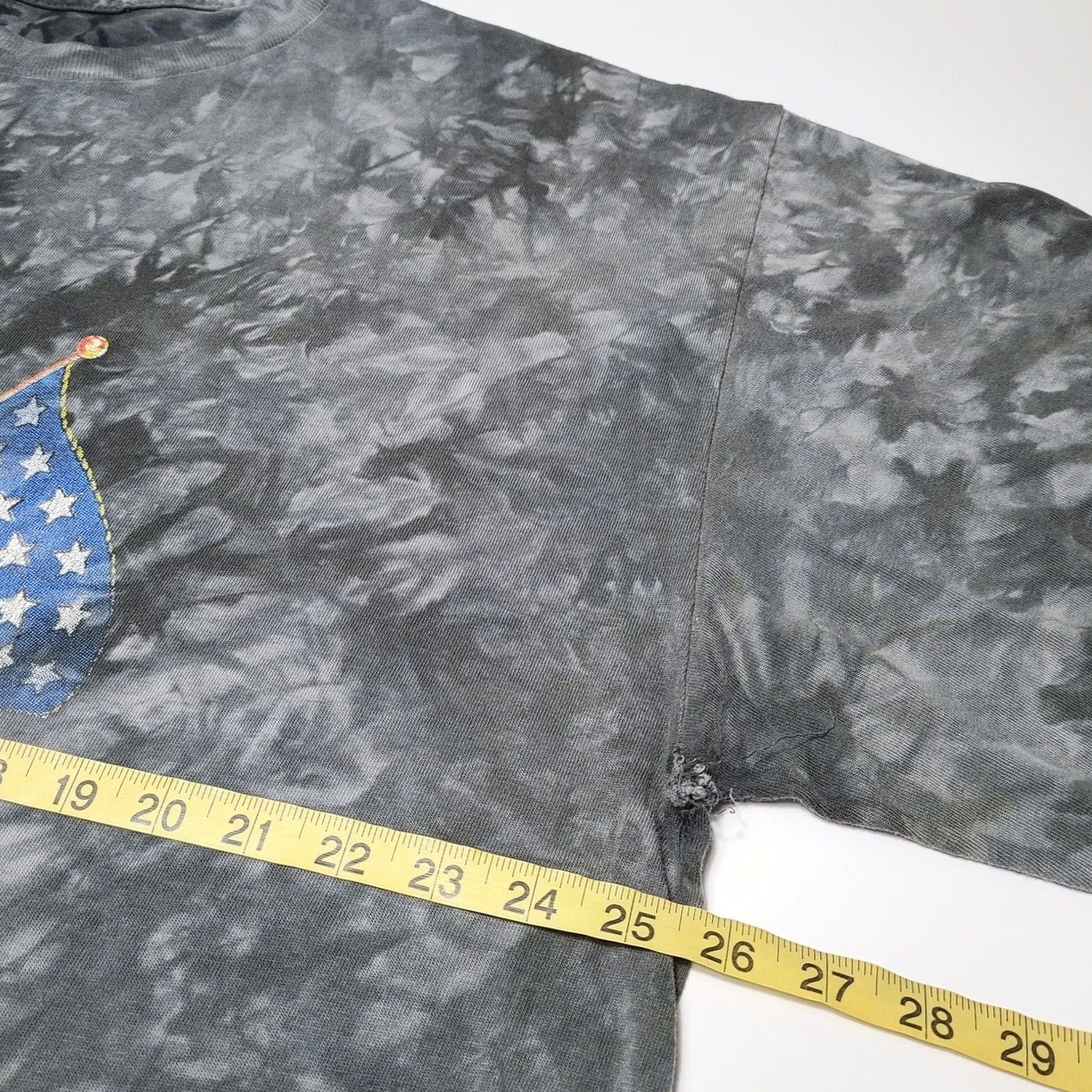 Delta VINTAGE Back To Earth Shirt American Eagle Motorcycle Nature Tie Dye Size 2XL Regular Mens Black Cotton Crew Neck Short Sleeve Logo Print 1990s Size US XXL / EU 58 / 5 - 6 Thumbnail