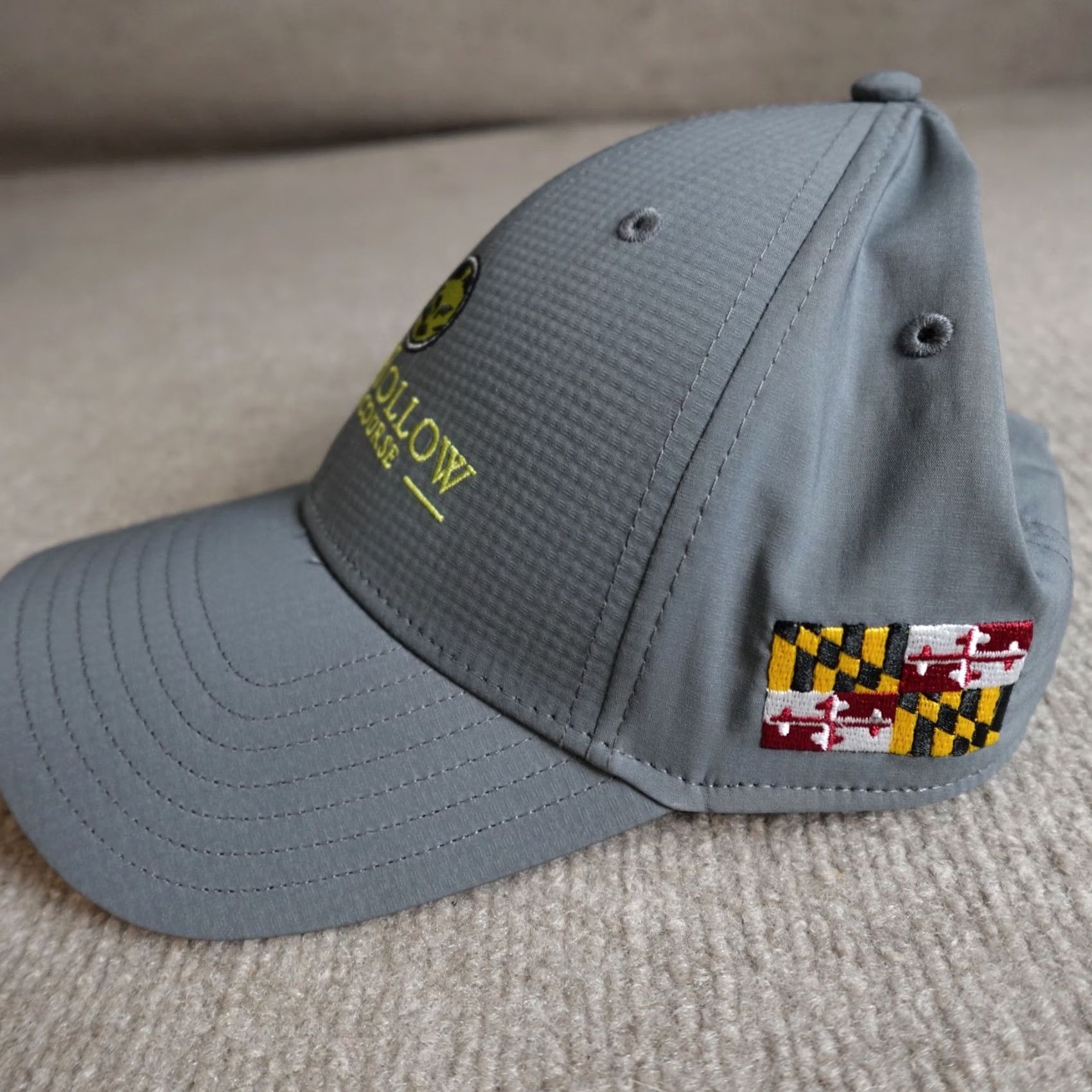 TaylorMade Fox Hollow Golf Course Hat Gray Embroidered Maryland TaylorMade Adjustable Strapback Baseball Cap Mens Size ONE SIZE - 2 Thumbnail