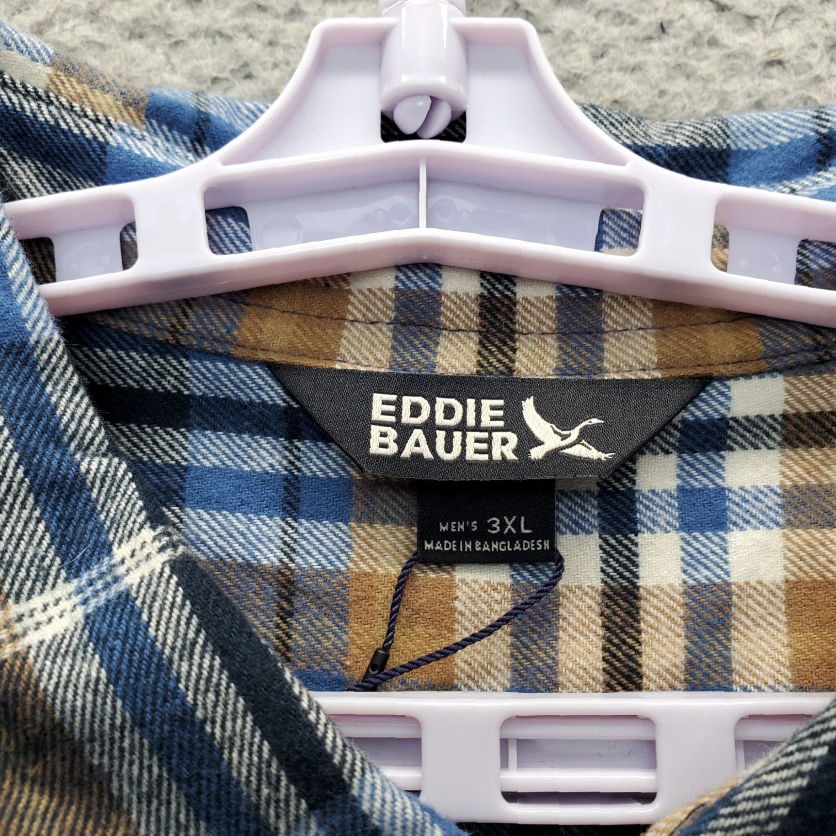 Eddie Bauer Eddie Bauer Mens 3XL Flannel Shirt Plaid Relaxed Open Collar EB008604 Size US XXL / EU 58 / 5 - 7 Thumbnail