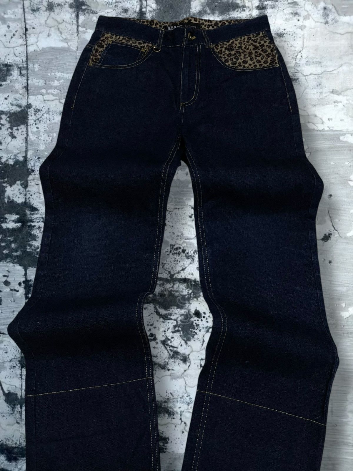 Japanese Brand Vintage Rare Japan Designer Ills Garments Leopard Art Denim Size US 32 / EU 48 - 4 Thumbnail