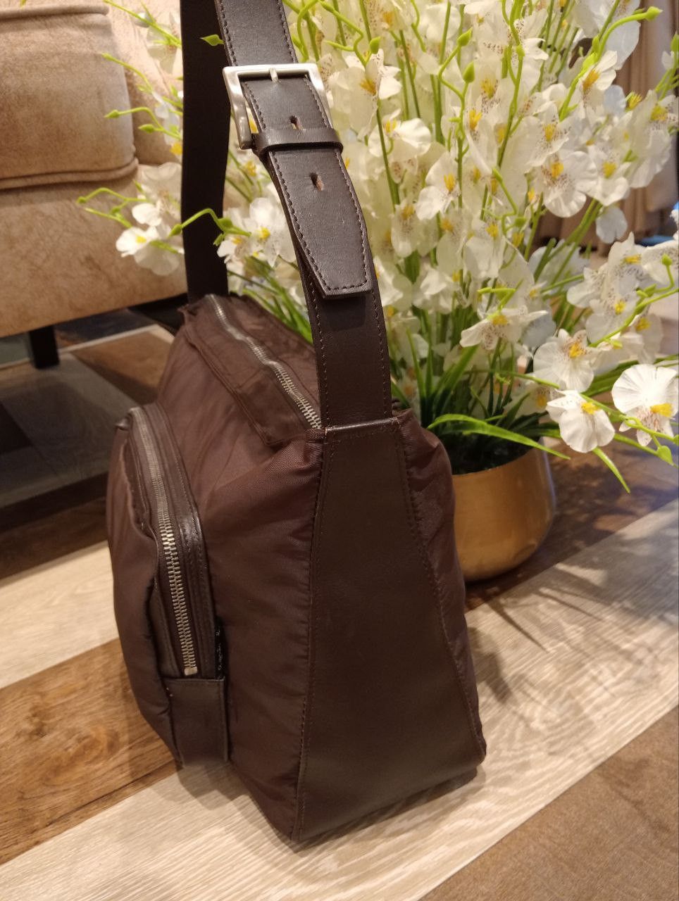 agnes b. AGNES B. ADJUSTABLE STRAP SHOULDER BAG - CLASSIC DESIGN Size ONE SIZE - 8 Thumbnail