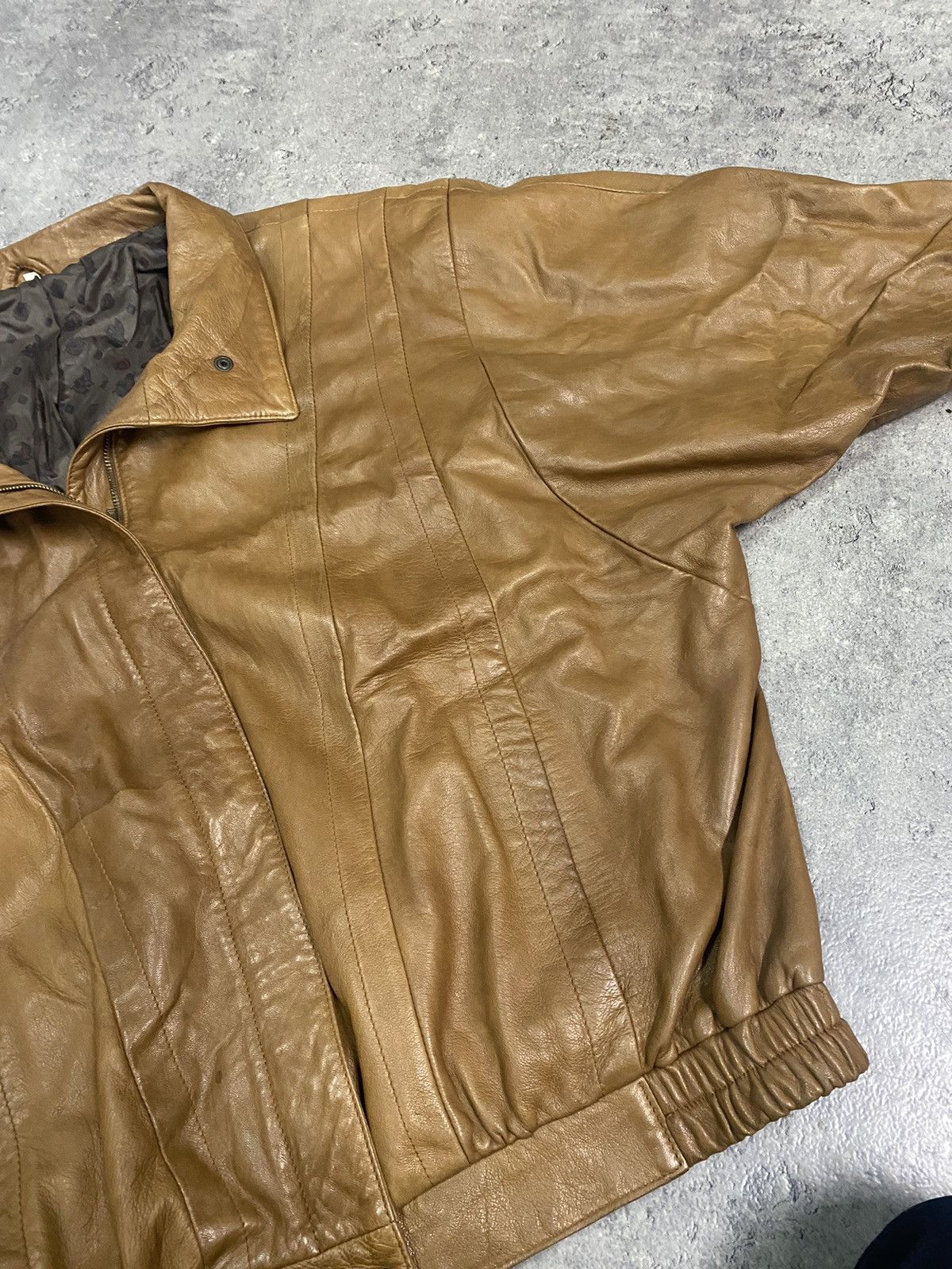 Junya Watanabe 80s Boxy Leather Jacket Vintage Cropped Army 90s Size US M / EU 48-50 / 2 - 5 Thumbnail
