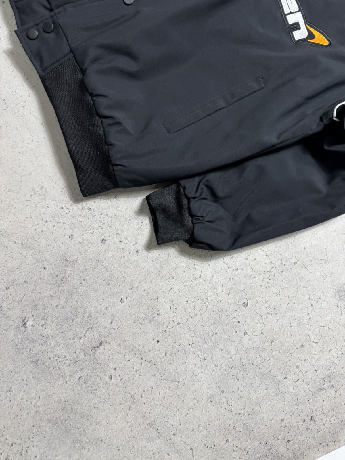 Malcolm McLaren Mclaren F1 Formula Racing Bomber Jacket Black Vintage Size US XL / EU 56 / 4 - 4 Thumbnail