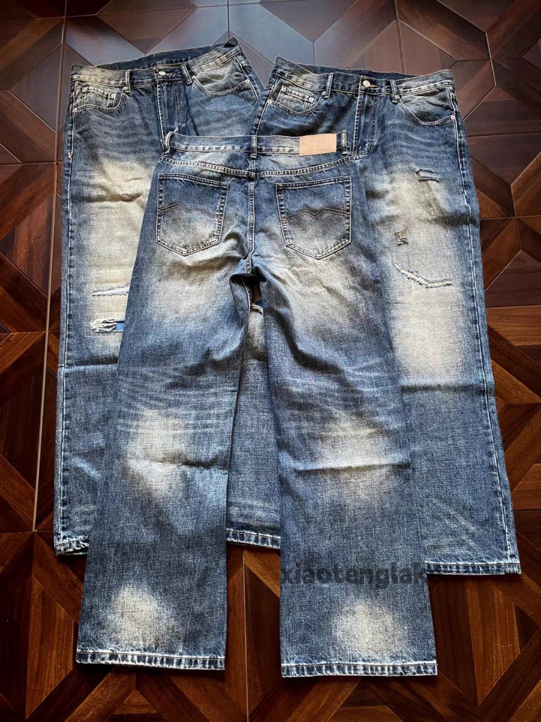 Vintage Custom washed faded punk grunge baggy hiphop jeans Size US 30 / EU 46 - 1 Thumbnail