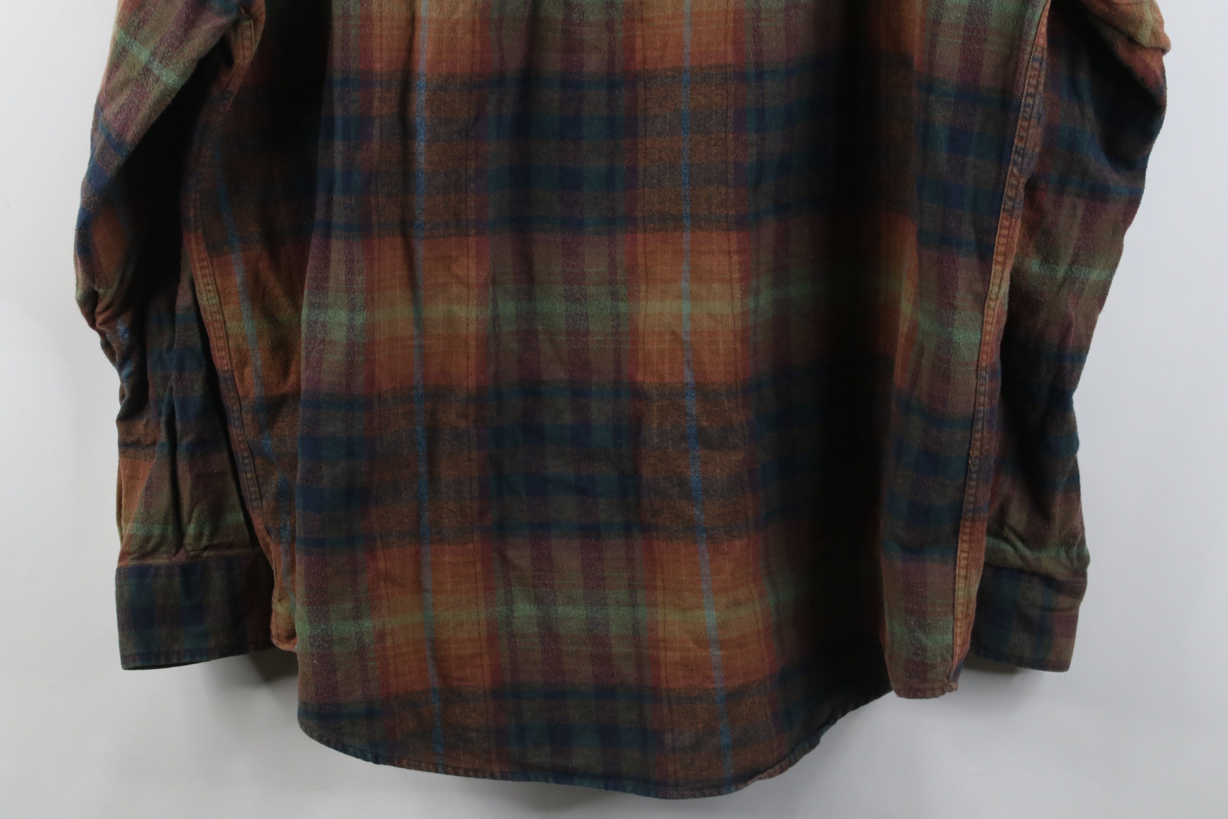 Lands' End Vintage 90s Lands End Flannel Collared Button Down Shirt Size US XL / EU 56 / 4 - 10 Thumbnail