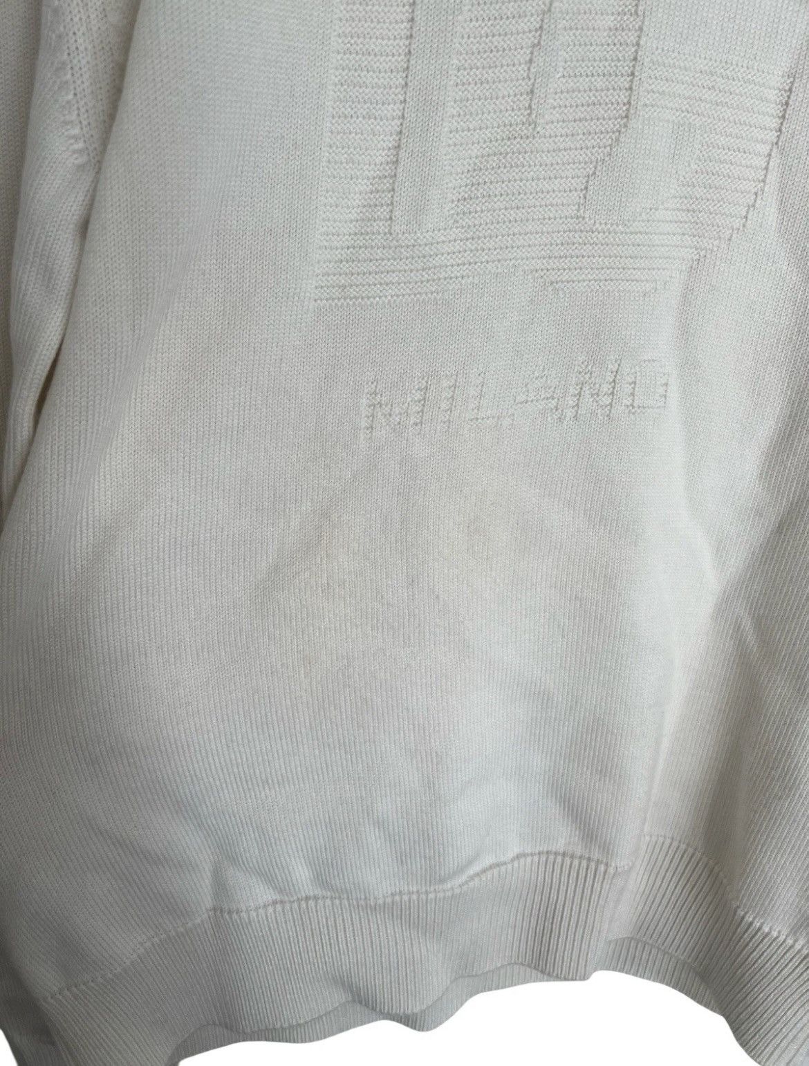 Dolce & Gabbana Dolce & Gabbana Men's Wool Logo Sweater White Size Medium DG Size US M / EU 48-50 / 2 - 7 Thumbnail