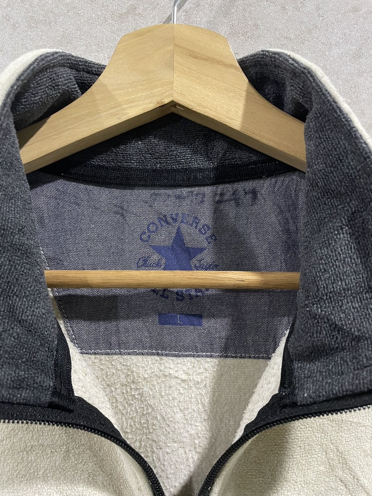 Converse × Vintage Vintage Converse Zip-Up Suede Jacket Sweater Size US L / EU 52-54 / 3 - 4 Thumbnail