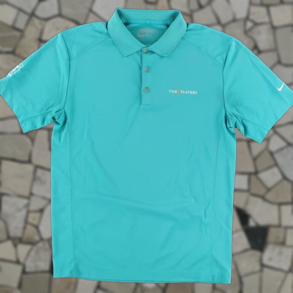 Nike Nike The Players TPC Sawgrass Polyester Polo Shirt Teal M Mens Shirt Polo Size US M / EU 48-50 / 2 - 1 Thumbnail