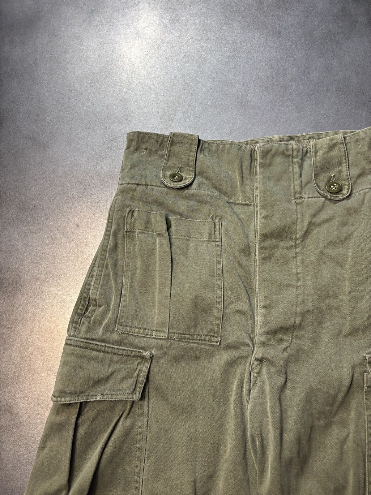 Vintage 1960s Vintage Dutch Military Cargo Shorts Heavy Duty Utility Size US 26 / EU 42 - 12 Thumbnail