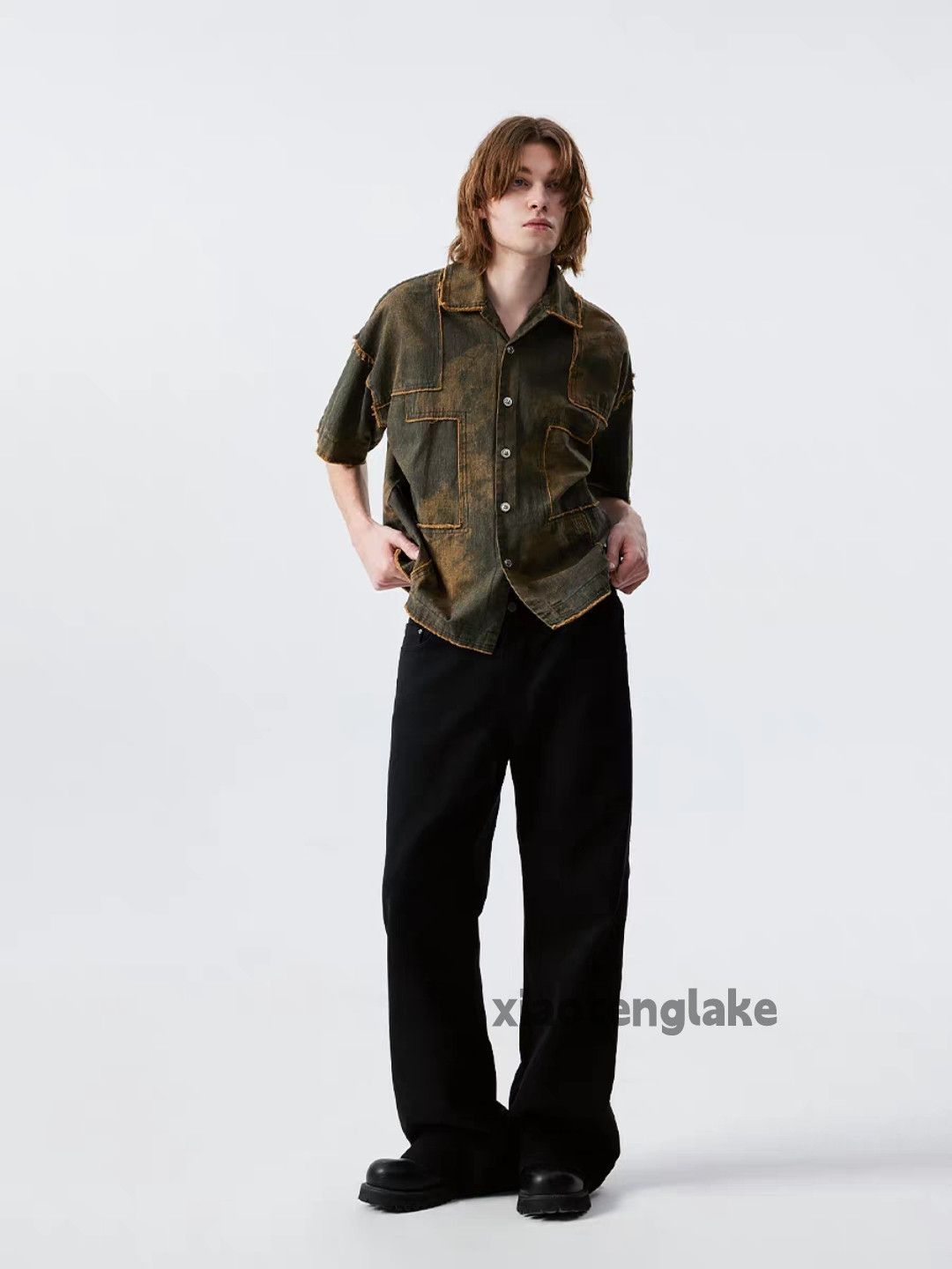 Designer Utility skate hiphop loose tie dye ripped grunge shirt Size US M / EU 48-50 / 2 - 3 Thumbnail