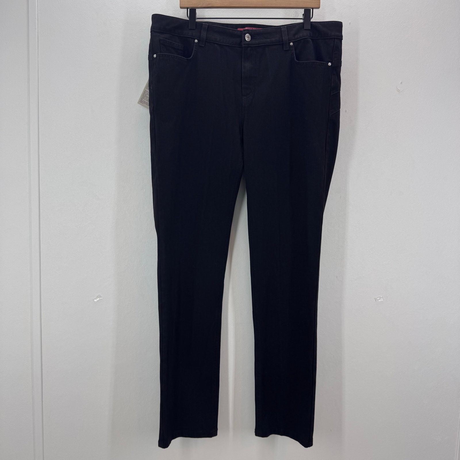 Marina Rinaldi Marina Rinaldi Idalgo Black Denim Trouser Pant US 18 Casual Size 40" / US 18 - 3 Thumbnail