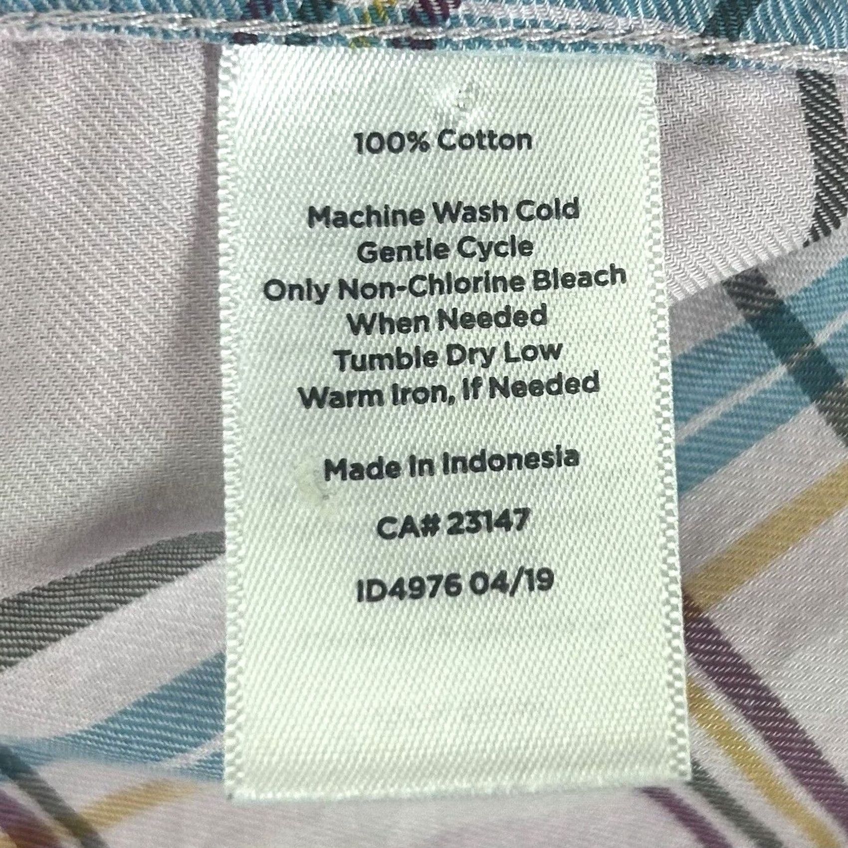 Talbots Talbots Shirt Plaid Pink Womens Petite Button-Up PS Casual Preppy 100% Cotton Long Sleeve Regular Button Collar Womens Size S / US 4 / IT 40 - 4 Thumbnail