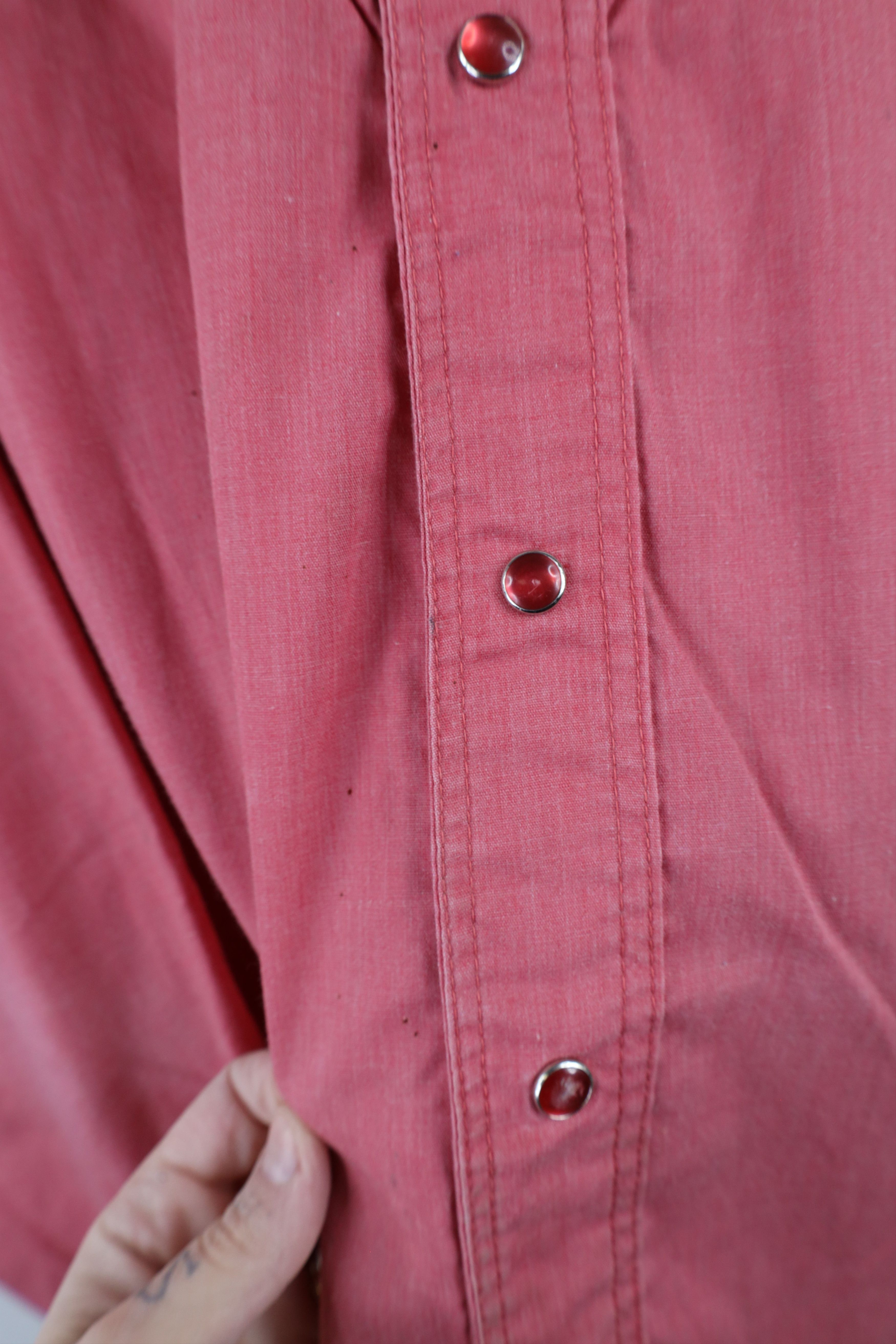 Vintage Vintage 70s Rockabilly Chambray Western Cowboy Button Shirt Size US XXL / EU 58 / 5 - 5 Thumbnail