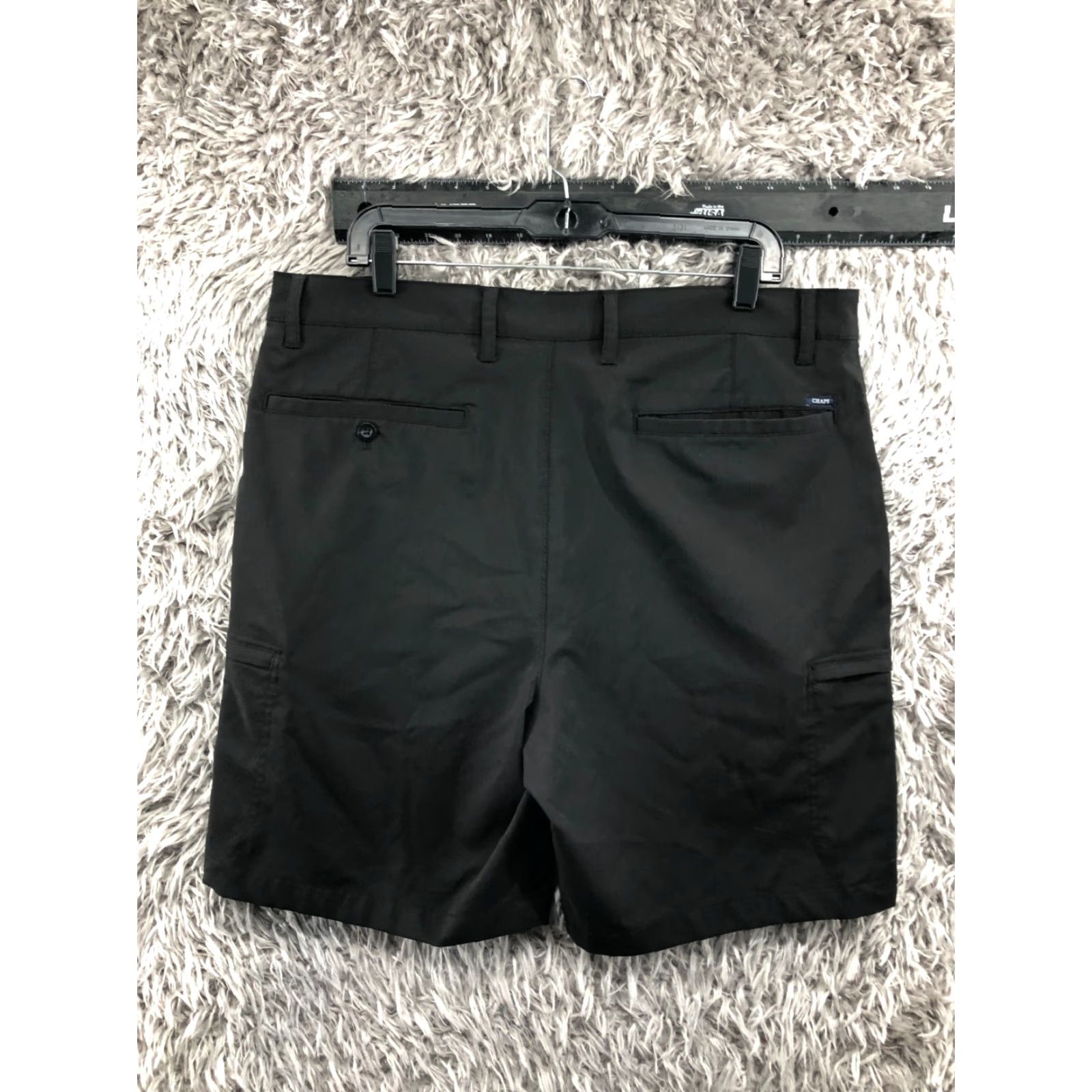 Chaps Chaps Bermuda Shorts Mens Size 36 Dark Wash Black Logo 5-Pocket Front Flat Front Regular Rise Mid 9in Inseam Cotton Blend Size US 36 / EU 52 - 5 Thumbnail