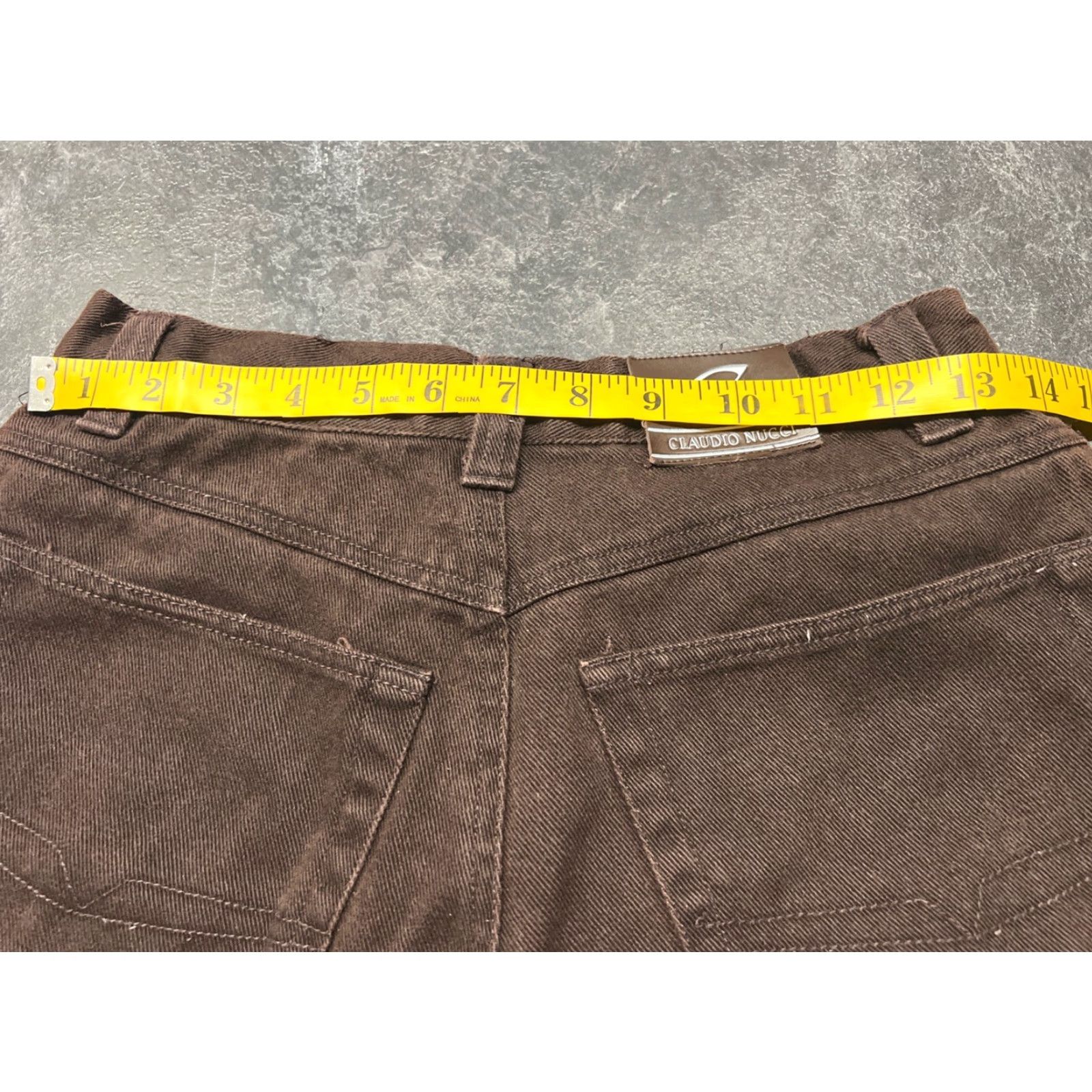 Denime Claudio Nucci Men Classic Straight Jeans Brown Denim 28x28 Regular Mid Rise 5 Pocket Mexico Size US 38 / EU 54 - 4 Thumbnail