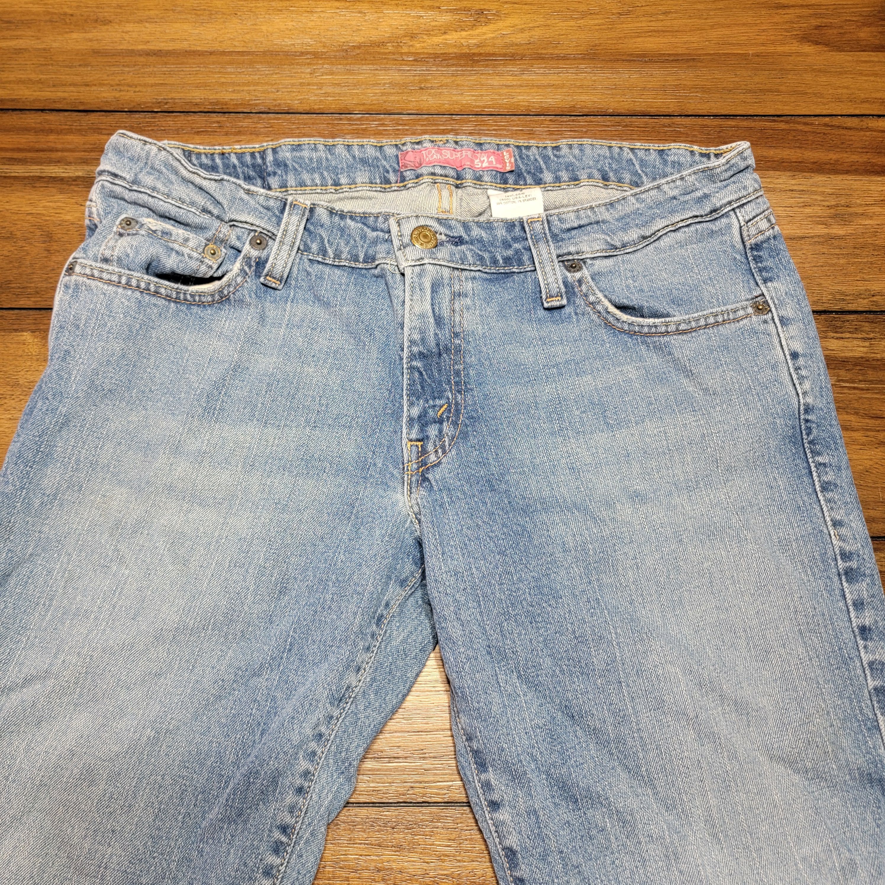 Levi's Levi's Too Super Low Flare Denim Jeans 524 - Size 13 M Size 34" / US 12 / IT 48 - 2 Thumbnail