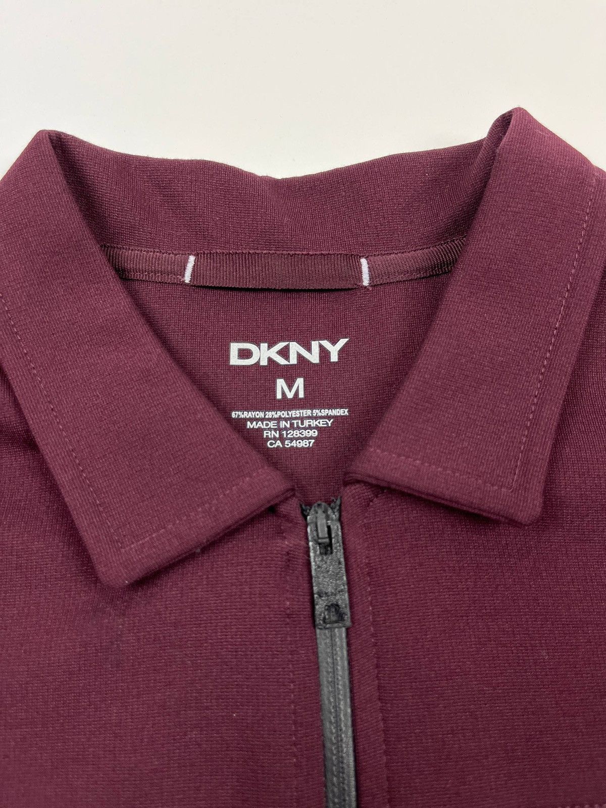 DKNY DKNY Sport Burgundy Quarter Zip Polo Shirt Stretch GolfPolo Size US M / EU 48-50 / 2 - 4 Thumbnail