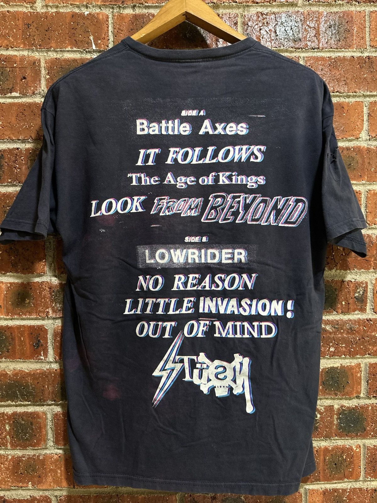 Stussy Thrashed Vintage Stussy The Machine Sun Faded Tee Size US L / EU 52-54 / 3 - 6 Thumbnail