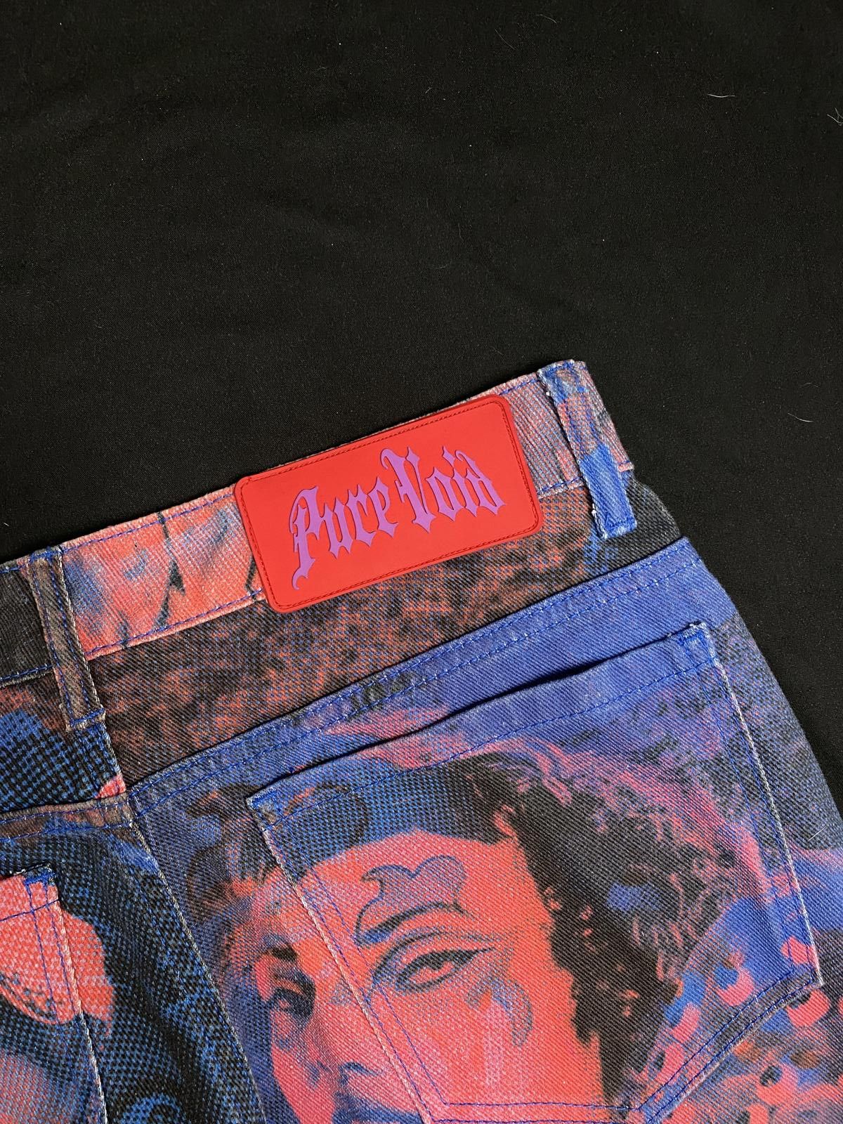 Japanese Brand Deadstock Pure Void Graphic Jeans Medium Size US 32 / EU 48 - 7 Thumbnail