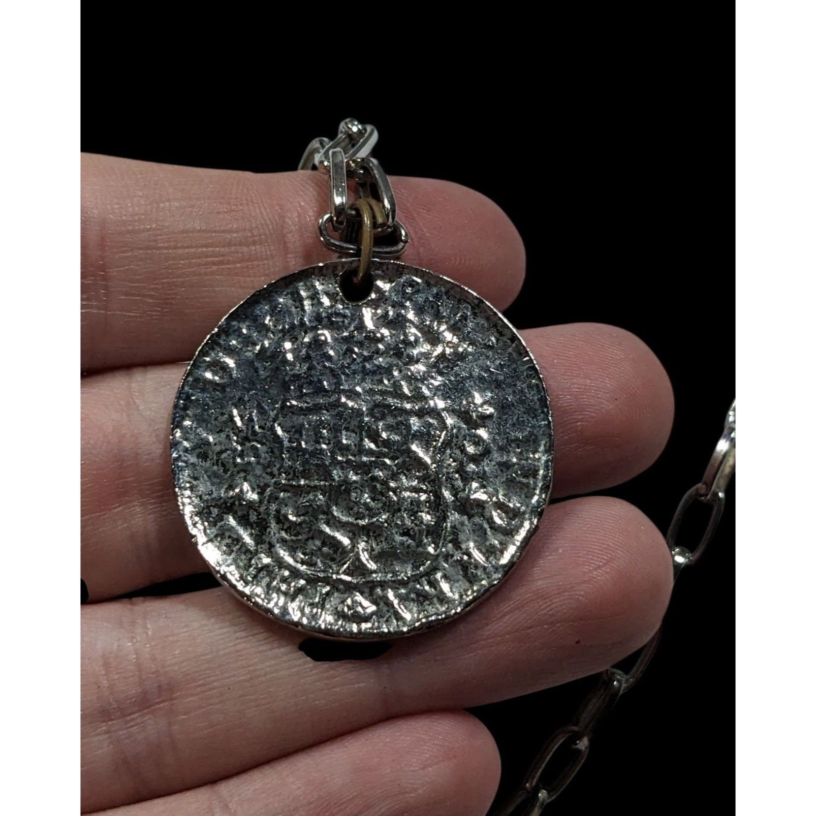 Other Replica Ancient Coin Silver Tone Pendant Necklace Size ONE SIZE - 5 Thumbnail