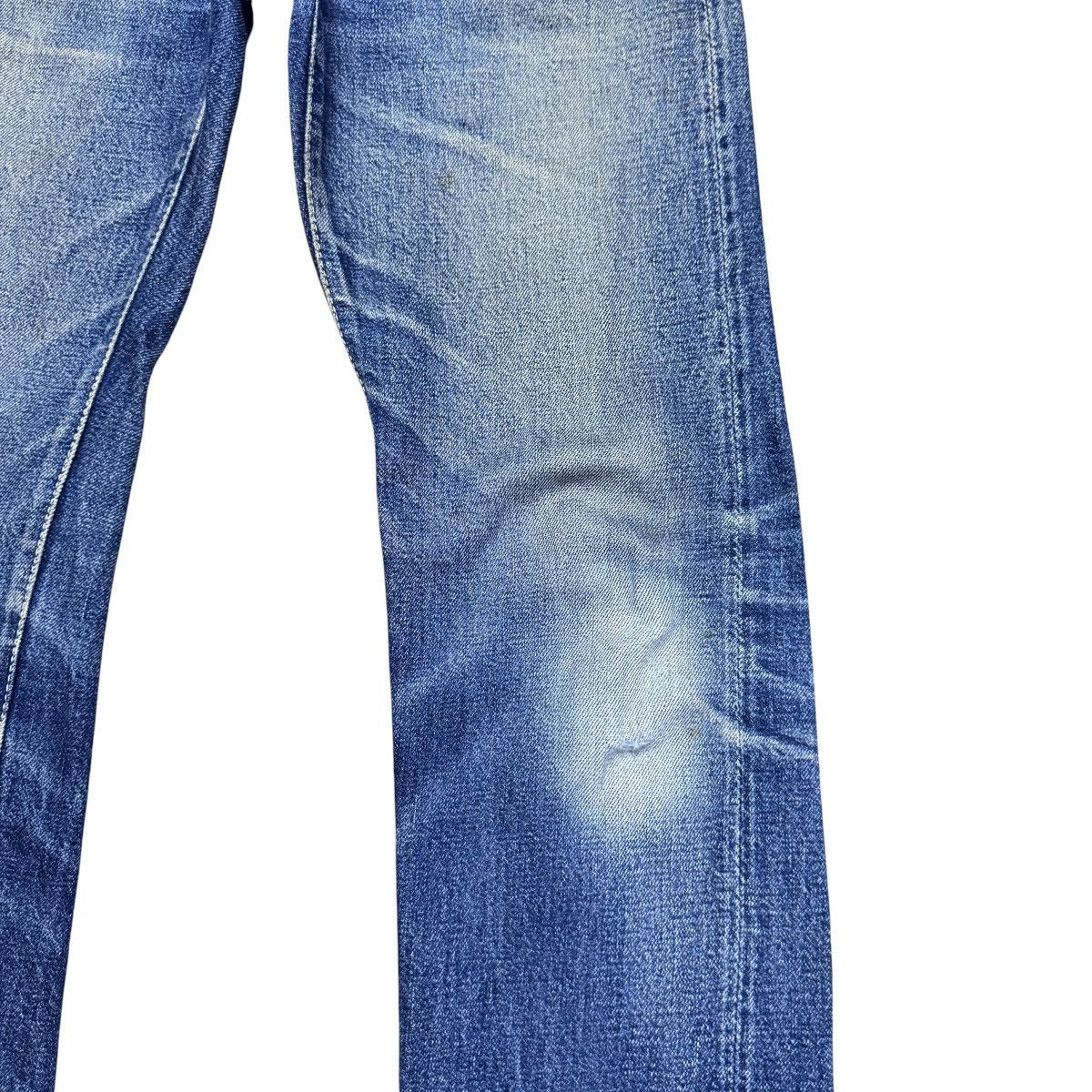 Jelado 17oz Graph Zero Distressed Denim Selvedge Jeans Natural Fade Size US 30 / EU 46 - 7 Thumbnail