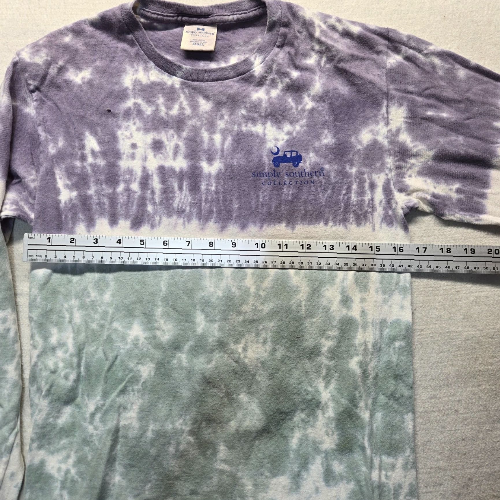 Vintage Simply Southern Keep Life Simple Gray Tie Dye Long Sleeve Shirt Women's S Small Size S / US 4 / IT 40 - 6 Thumbnail