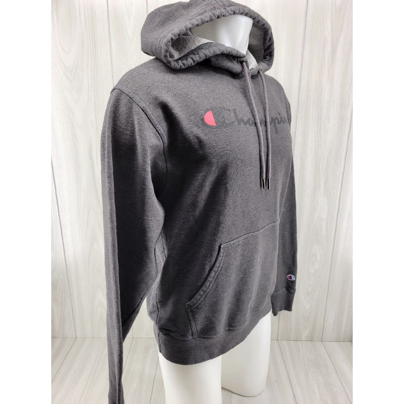 Champion Champion Mens Hoodie Pullover Gray M Sweatshirt Logo - 22.5 Armpit to Armpit 27.5 Arm 27.5 Down Back - Reversible Details Size US M / EU 48-50 / 2 - 4 Thumbnail