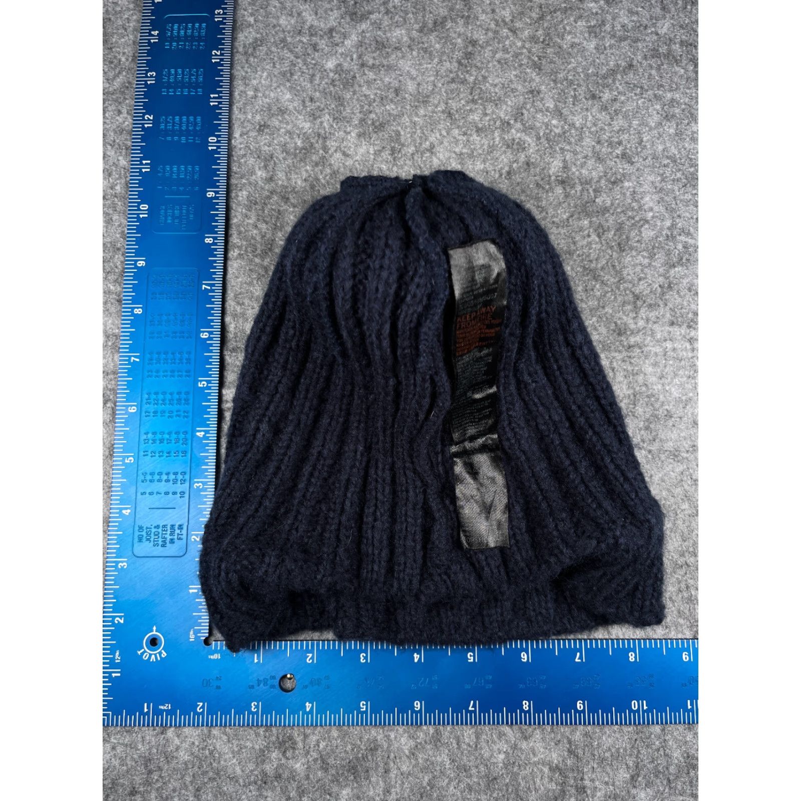 Topshop Topshop Beanie Adult One Size Blue Knit Acrylic Faux Fur Pom Hat Unisex Adults Mens Womens 90s Outdoor Ski Style Size ONE SIZE - 6 Thumbnail