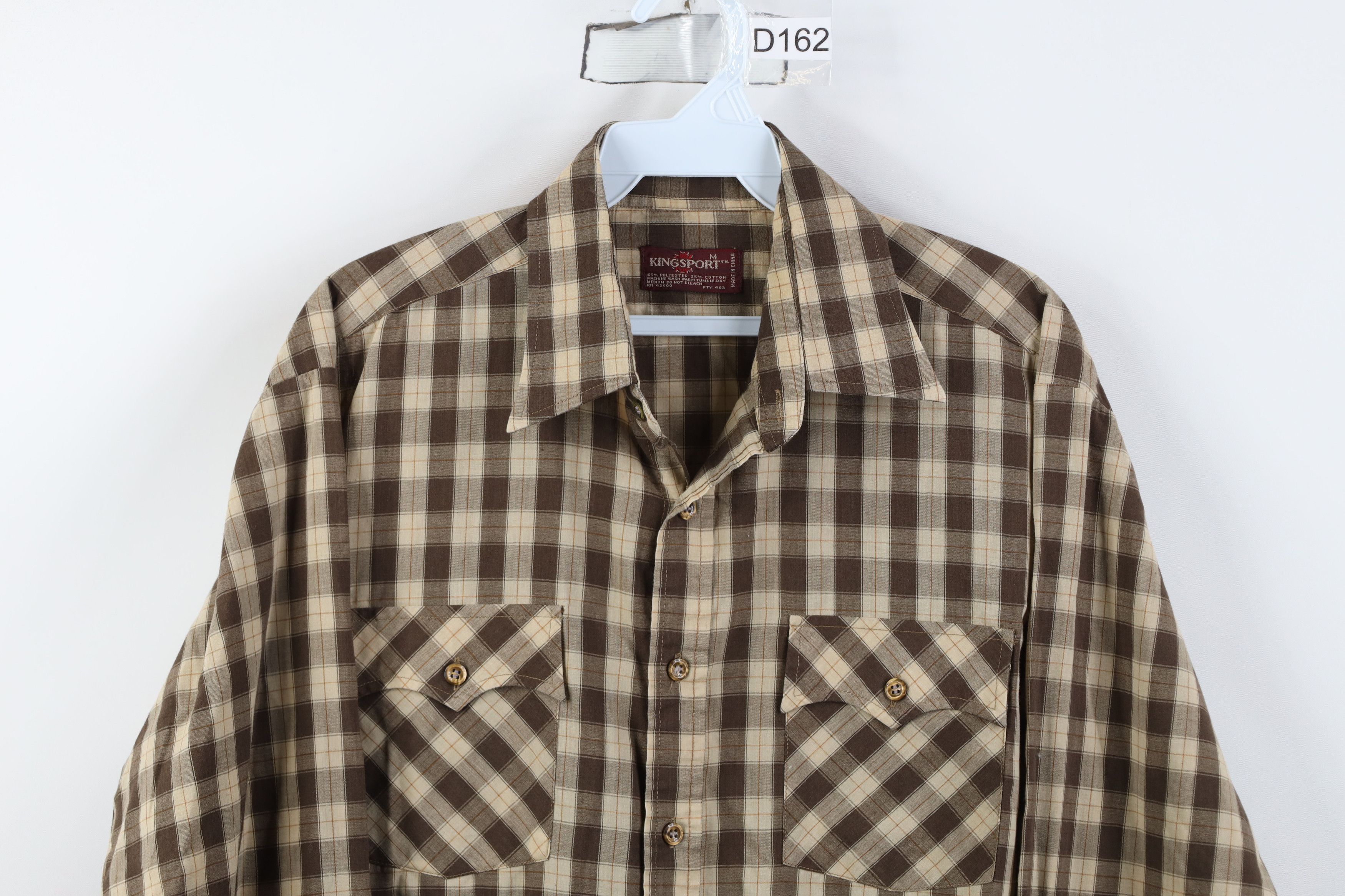 Vintage Vintage 70s Streetwear Western Collared Button Shirt Plaid Size US M / EU 48-50 / 2 - 2 Thumbnail