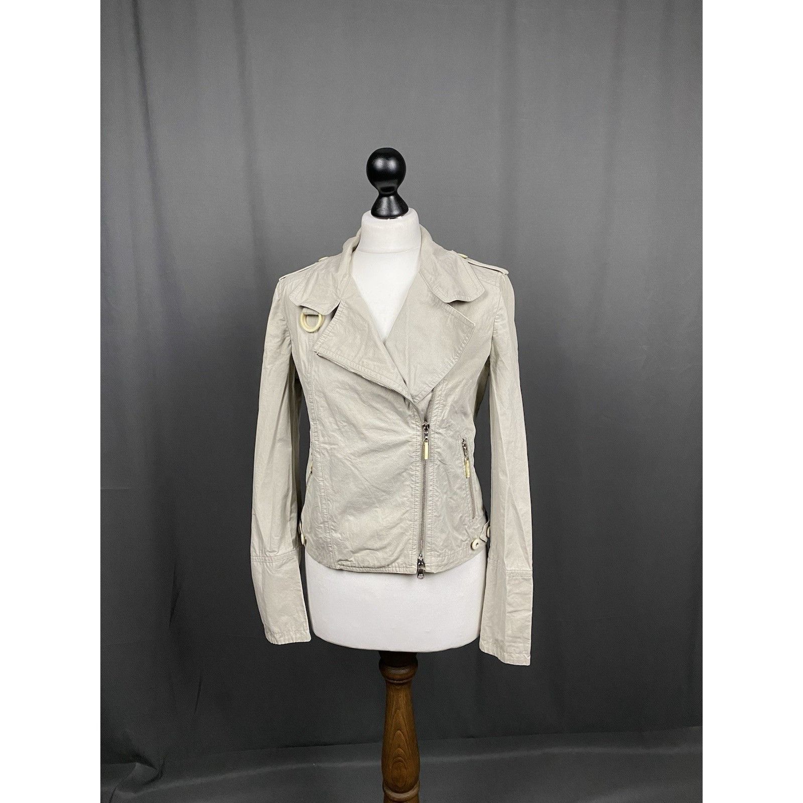 Brunello Cucinelli Brunello Cucinelli Made in Italy Ivory Trim Cotton Biker Bom Size M / US 6-8 / IT 42-44 - 2 Thumbnail
