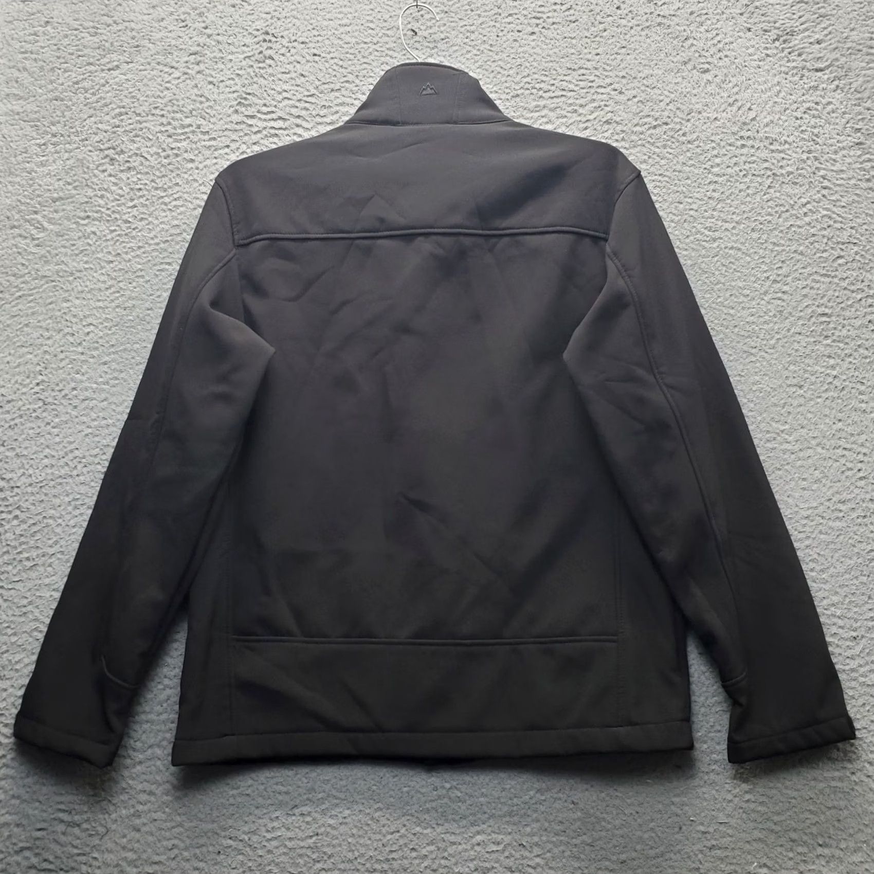 Vintage Snozu Performance Softshell Jacket Mens M Black Fleece Lined Mock Neck Full Zip Size US M / EU 48-50 / 2 - 2 Thumbnail