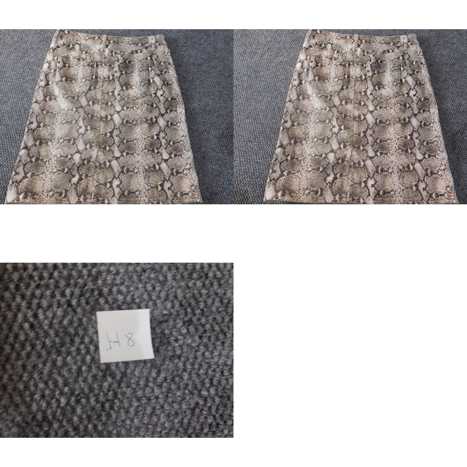 Vintage Chico's Skirt A-Line Women 0 Beige Animal Print Snake Brand: Chico's Size 0 Knee Length Ruffle Lined Size 25" / US 0 / IT 36 - 8 Thumbnail