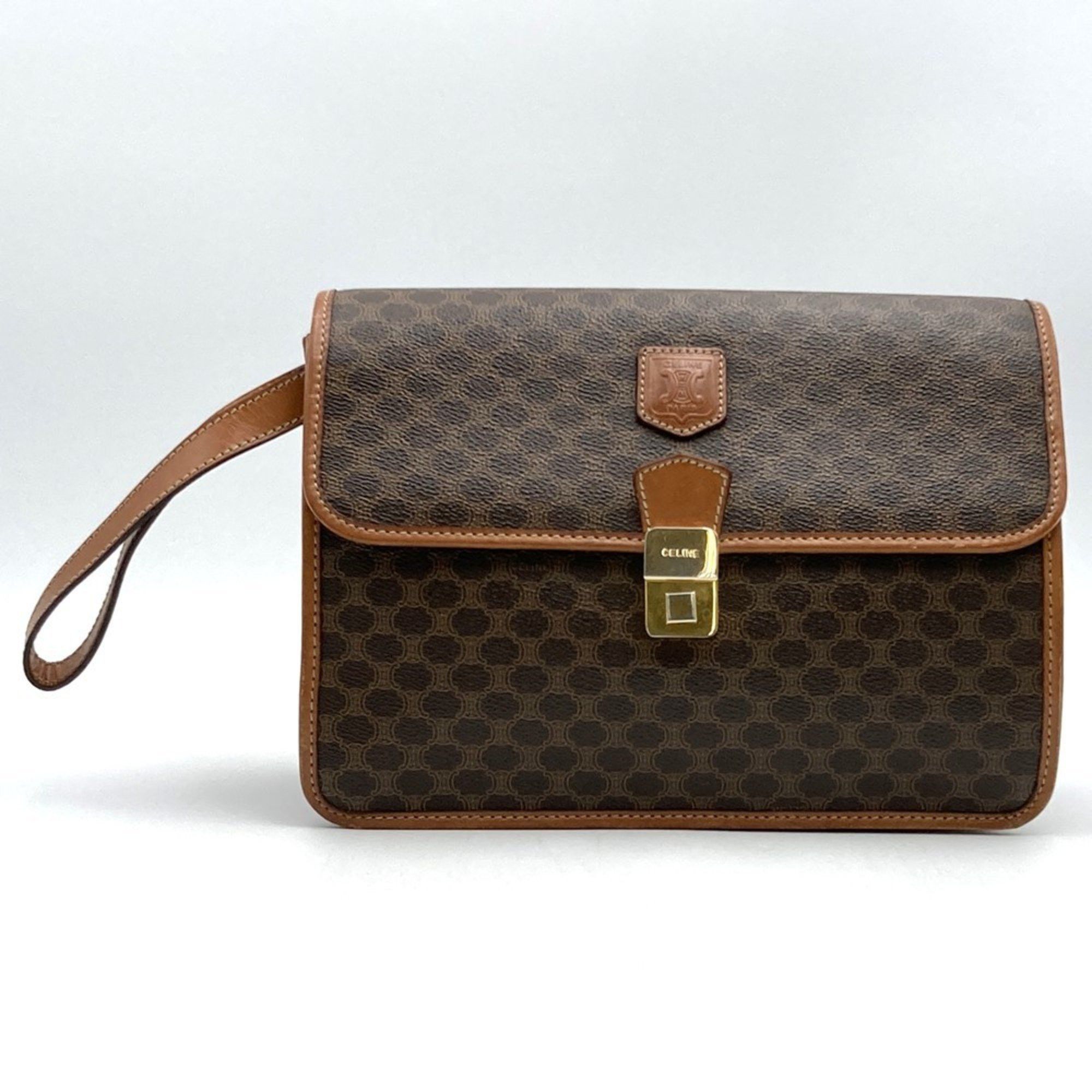 Celine CELINE M08 Second Bag, Macadam Brown Clutch Bag for Men and Women Size ONE SIZE - 1 Thumbnail