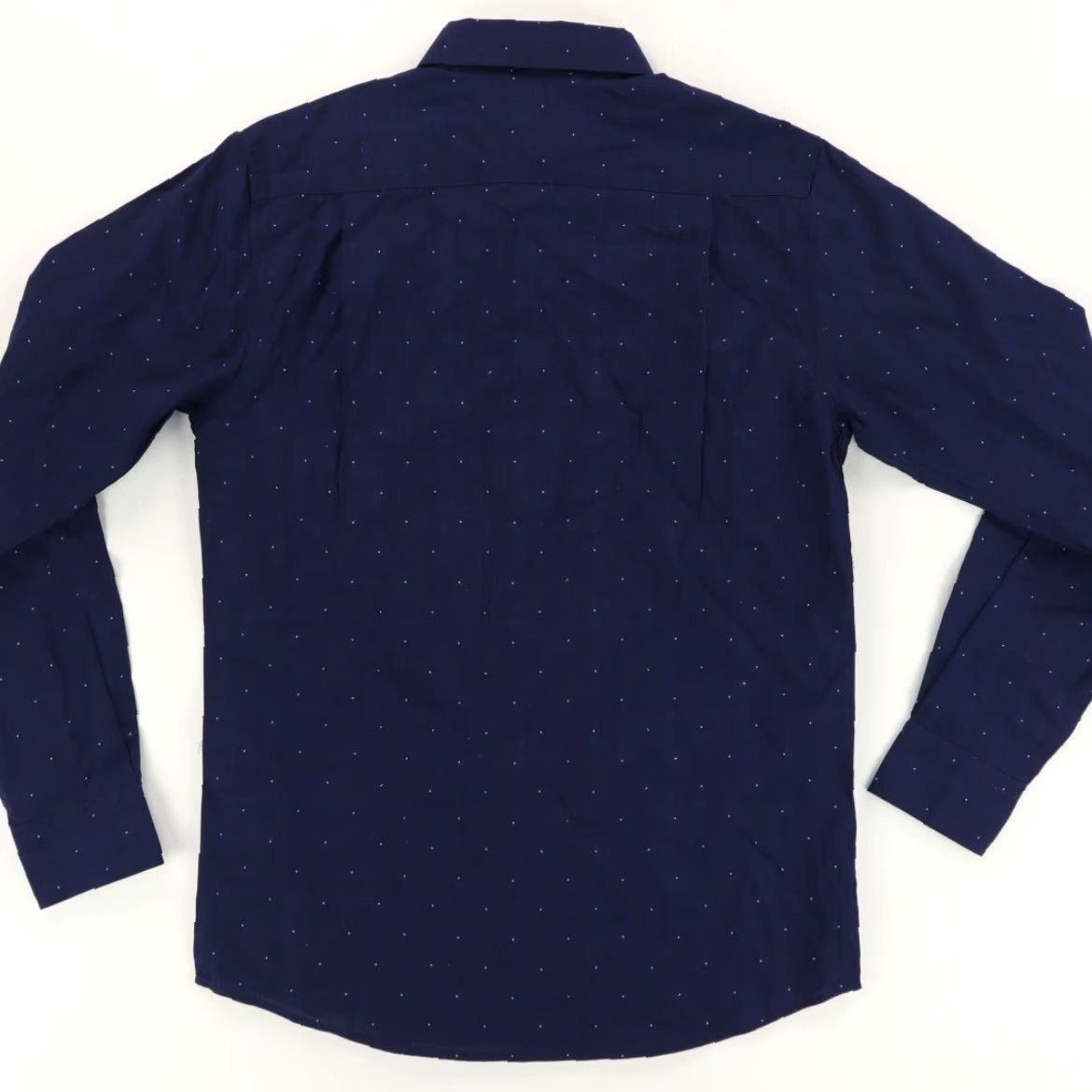 Haggar Haggar Shirt Navy Blue Men's S Long Sleeve Button Up Dotted Tuckless Cotton Blend Regular Fit Shirt Size US S / EU 44-46 / 1 - 4 Thumbnail
