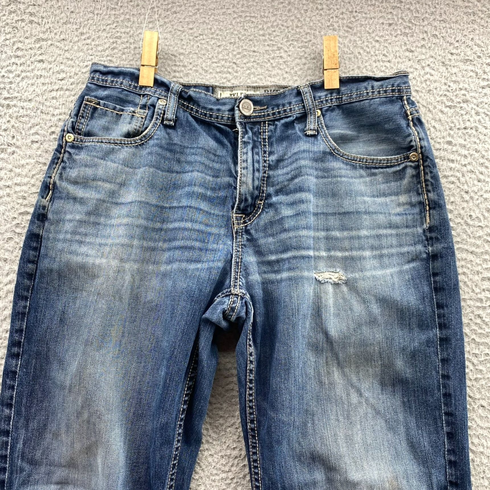 BKE VINTAGE Bke Tyler Jeans Men's 32X29* Blue Baggy Loose Straight Relaxed Western Core Y2k Size US 32 / EU 48 - 6 Thumbnail