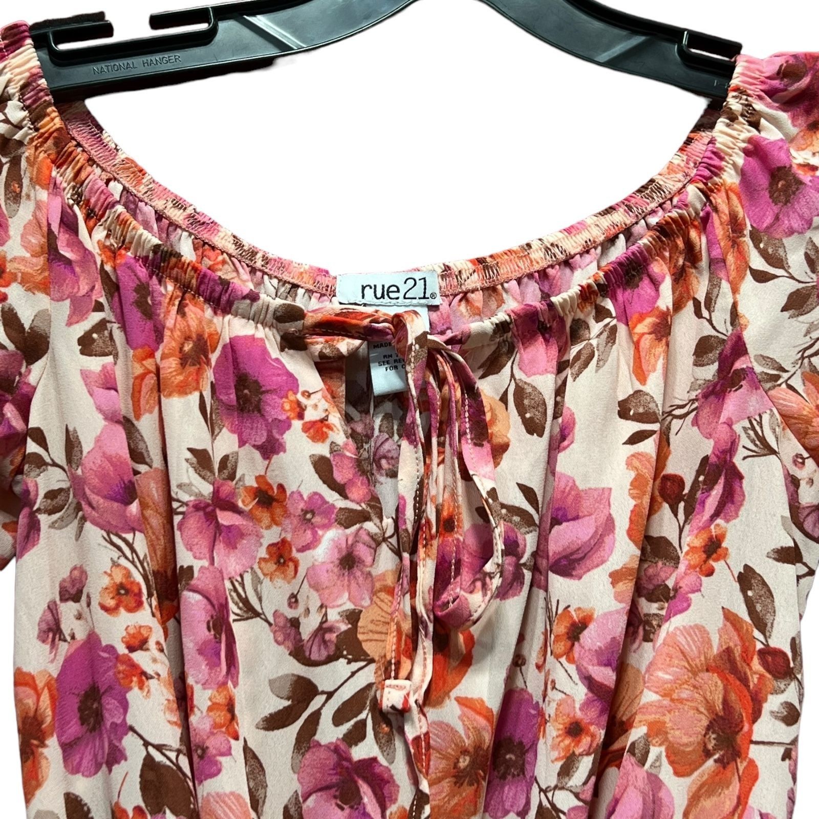rue21 Rue 21 - Women's Off Shoulder Floral Short Romper - Bell Sle Size ONE SIZE - 20 Thumbnail