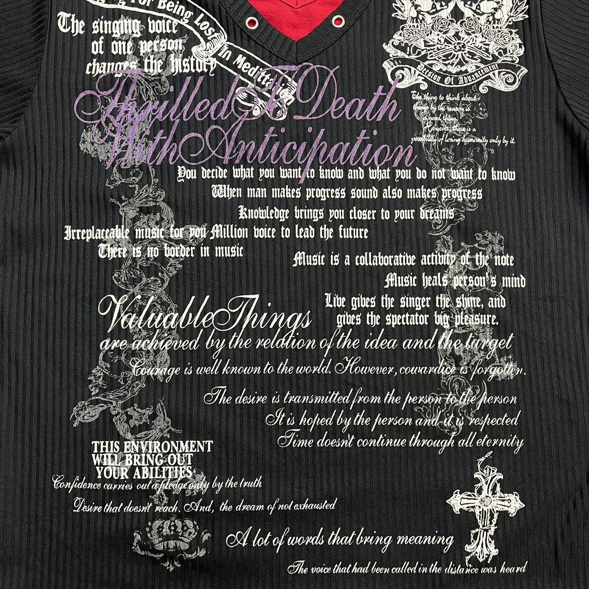 14th Addiction × If Six Was Nine × Le Grande Bleu (L.G.B.) Y2K Poem Time Step Gothic Grunge Punk Style Tee Ifsixwasnine Size US M / EU 48-50 / 2 - 6 Thumbnail