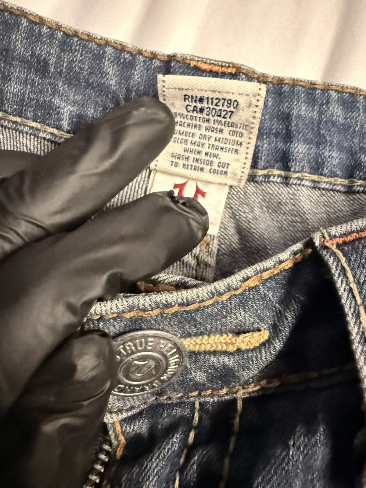 True Religion Vintage Y2K Stella Big T True Religion Aged Denim Jeans Size 30" / US 8 / IT 44 - 10 Thumbnail