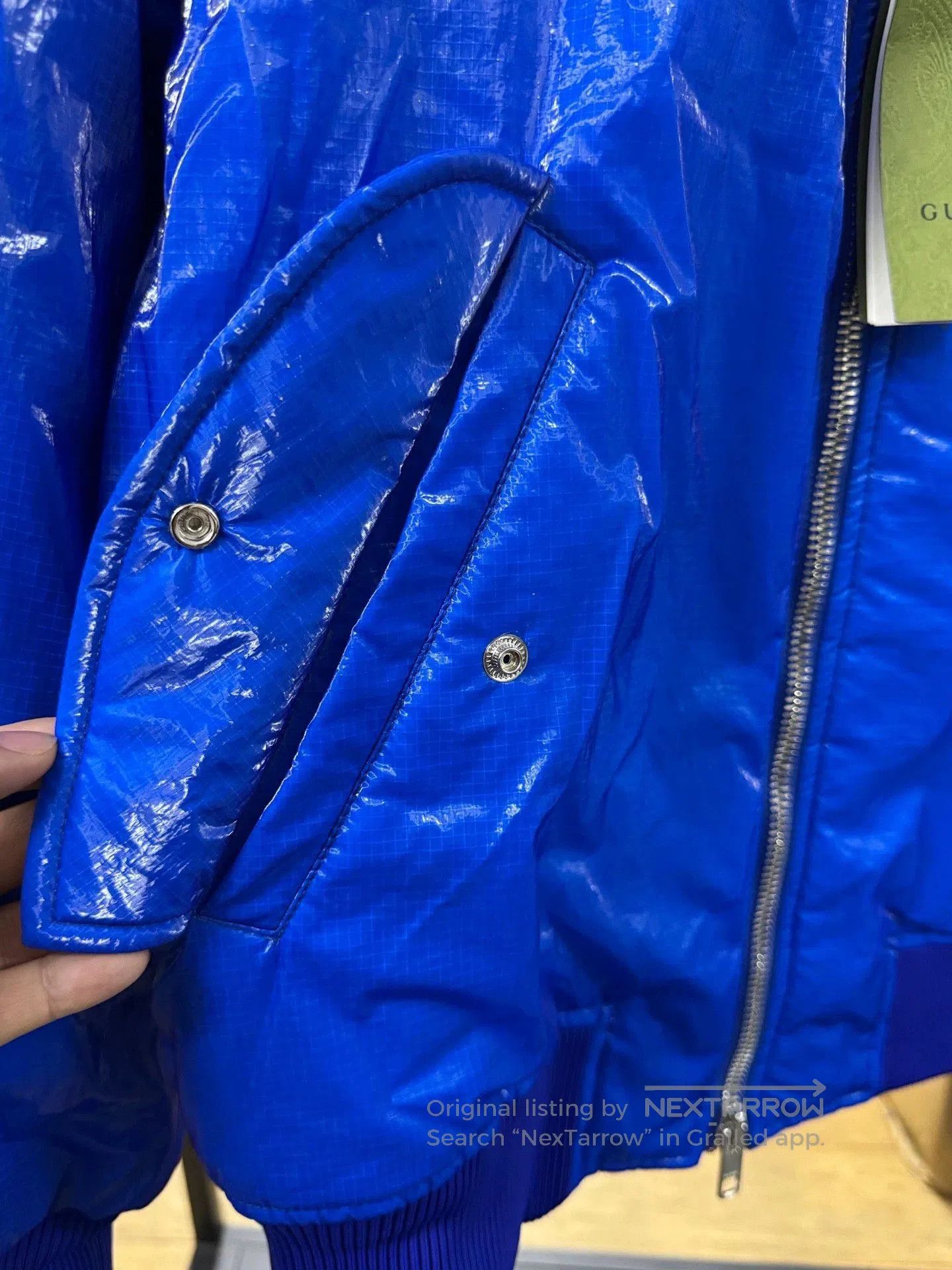 Gucci gucci men's bomber jacket in blue. Size US L / EU 52-54 / 3 - 4 Thumbnail
