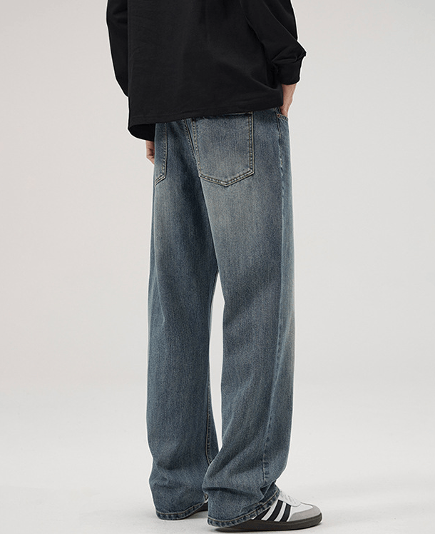Japanese Brand × Jean Men's trendy casual straight cleanfit jeans Size US 32 / EU 48 - 4 Thumbnail
