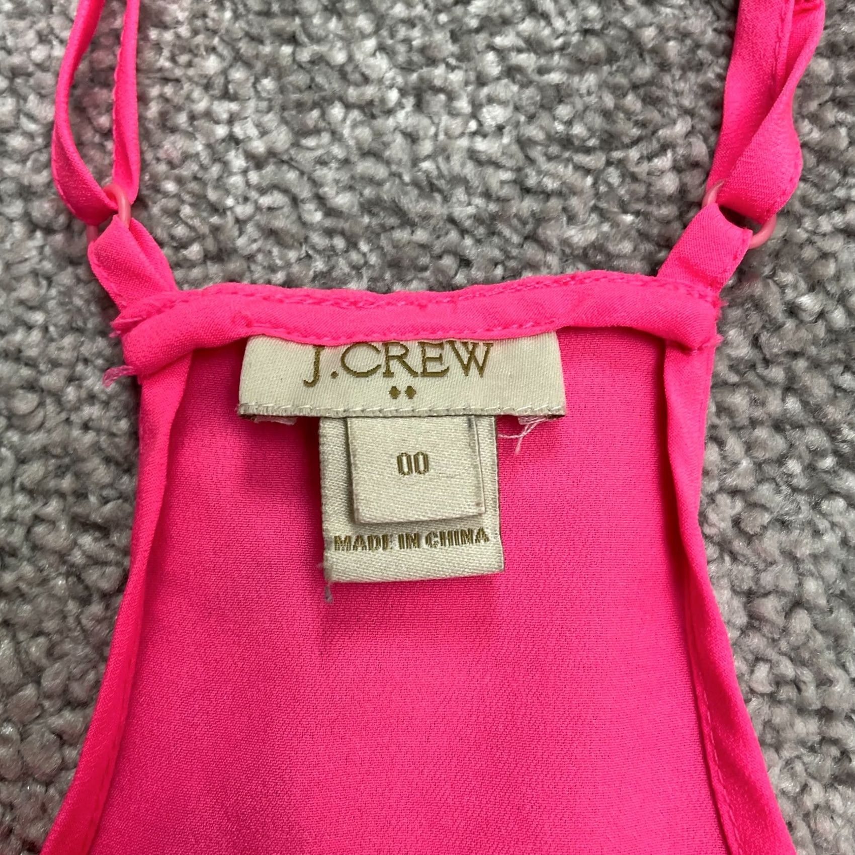 J.Crew J.Crew Camisole Tank Top Womens 00 Pink Halter Racerback Polyester Casual Beach Size XXS / US 00 / IT 34 - 4 Thumbnail