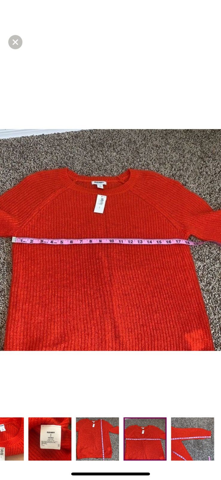 Old Navy Old navy small orange crewneck sweater Size S / US 4 / IT 40 - 6 Thumbnail