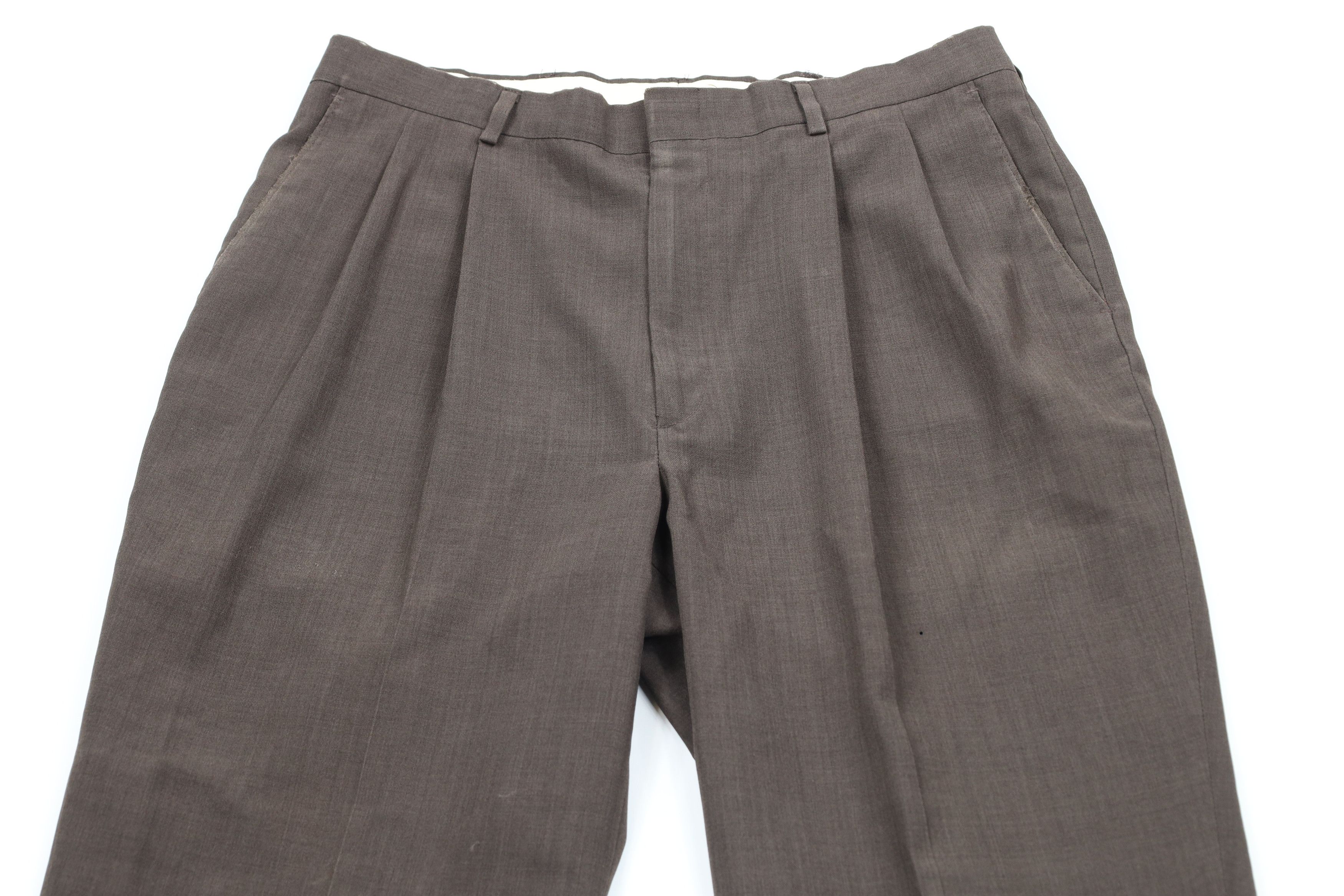 Vintage Vintage 70s Streetwear Worsted Wool Blend Pleated Pants USA Size 32 - 2 Thumbnail