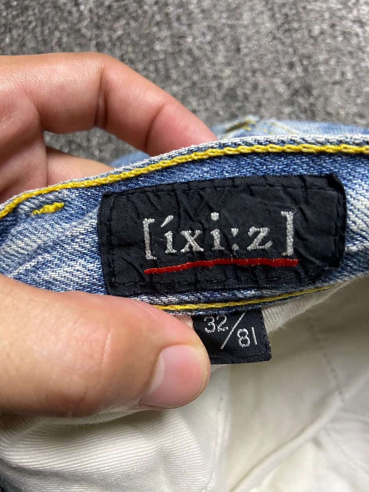 Japanese Brand [íxi:z] Brand Distressed Denim Jeans with Front Seam (164) Size US 32 / EU 48 - 3 Thumbnail