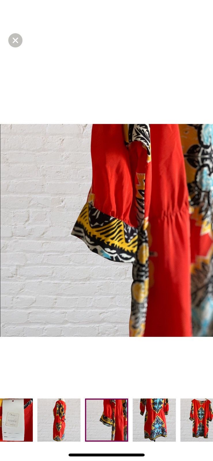 Other MONKEE’S’ SILK SLIT SLEEVE MINI DRESS SLIT DOWN BACK Size M / US 6-8 / IT 42-44 - 9 Thumbnail
